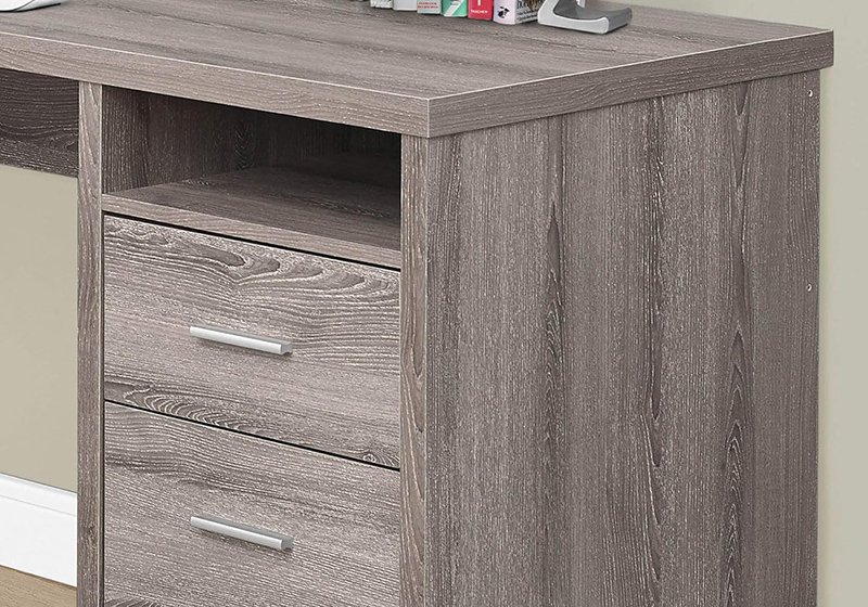 Computer Desk Home Office Corner Left Right Set-up Storage Drawers-2