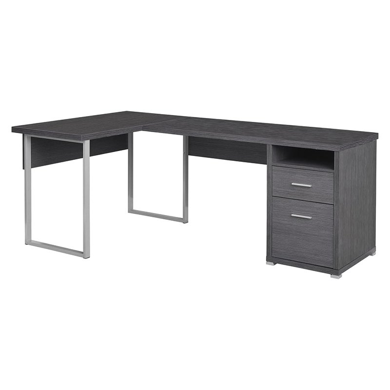 Computer Desk Home Office Corner Left Right Set-up Storage Drawers-4