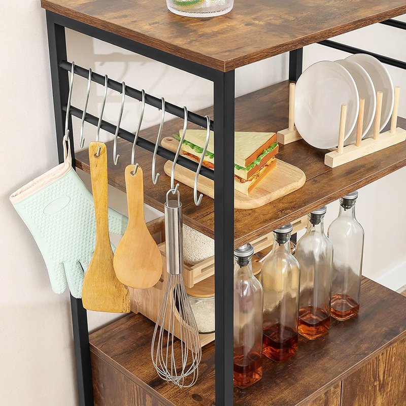 Freestanding Kitchen Baker's Rack 4-Tier Microwave Oven Stand-5