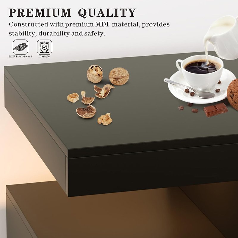 LED Sideboard Buffet Cabinet with Wireless Charging Station Auto Sensor Side Board with RGB 24 Colors Dimmable-6