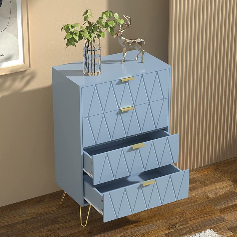 Wooden 4 Drawers Storage Cabinet-4