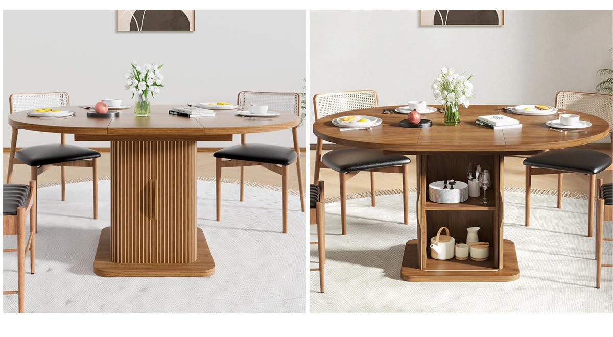 Extendable Round Dining Table
