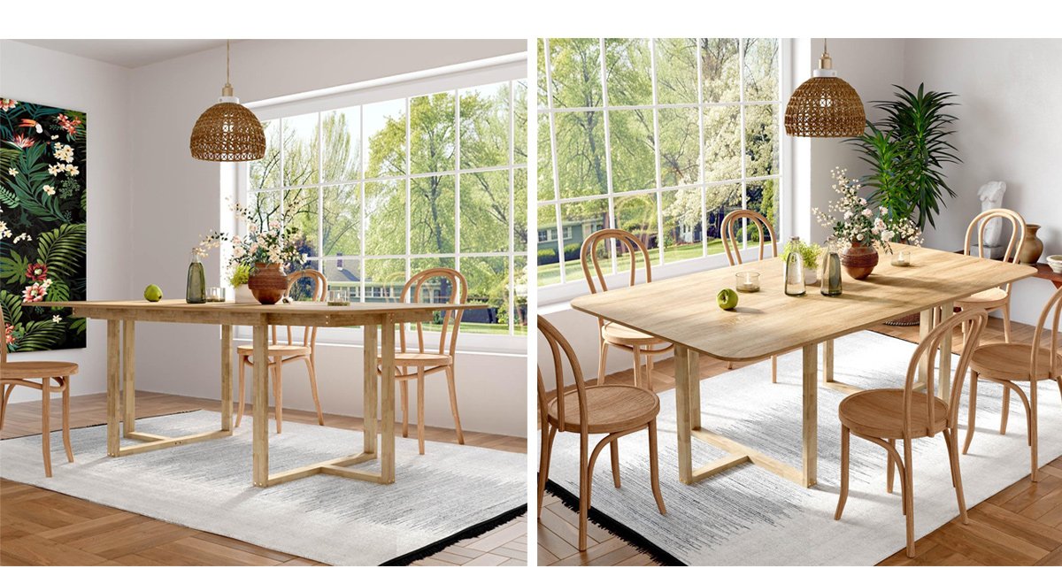 Small Extendable Rustic Dining Table