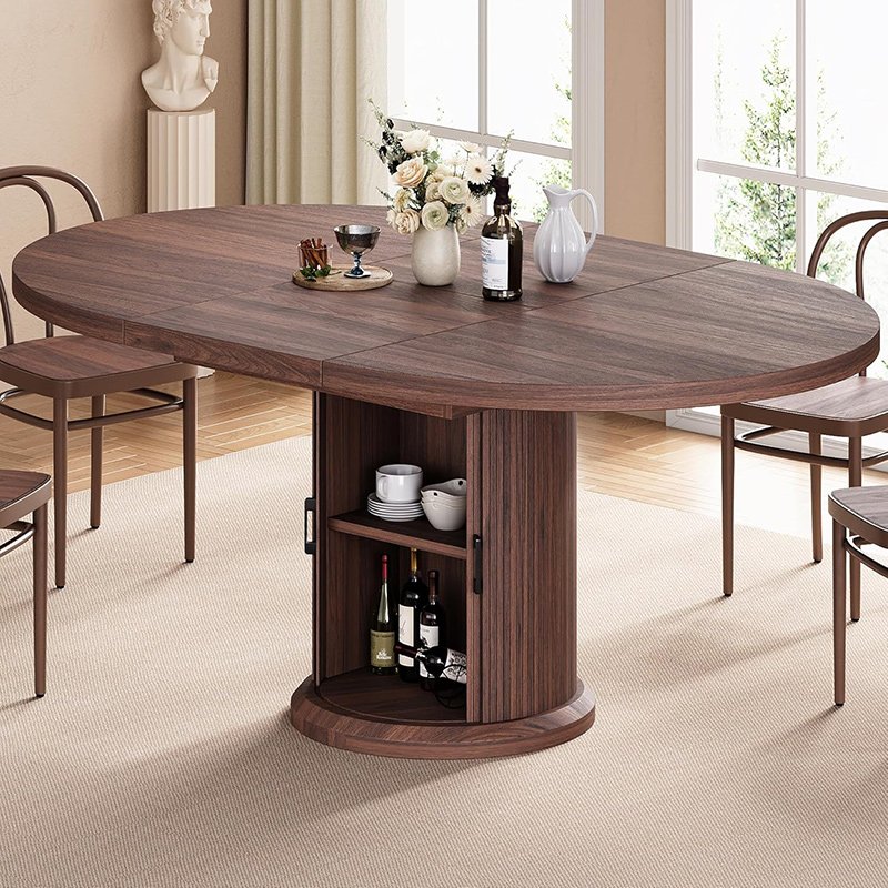 Adjustable Size Round Dining Table