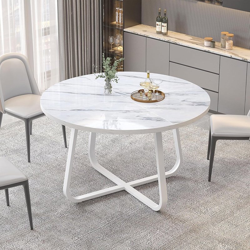 White Marble Round Dining Table