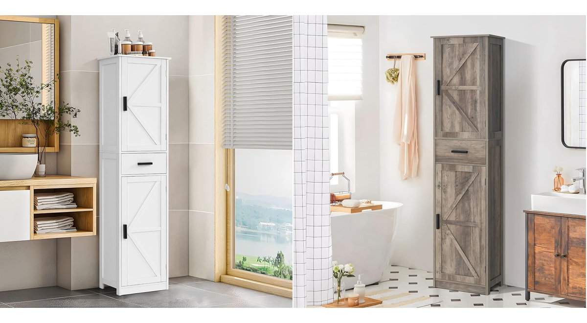 Storage Cabinet with 6 Shelves & Drawer