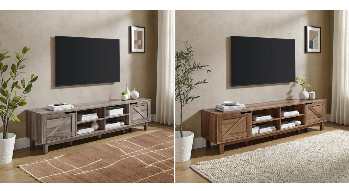 Barn-Door Low Stand for TVs up to 70 Inches