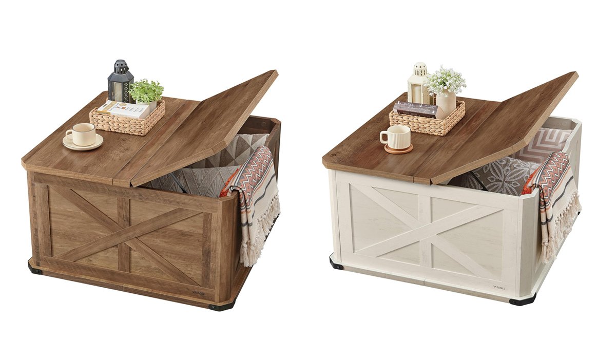 Farmhouse Coffee Table with Storage