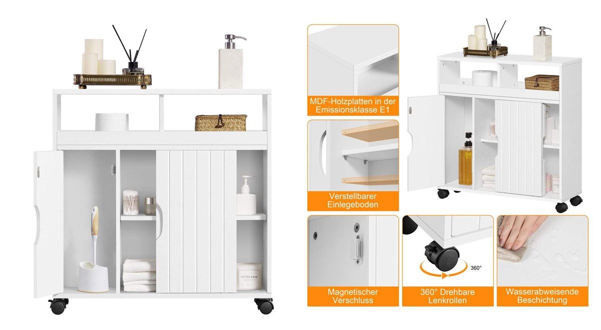Bathroom Cabinet with Sliding Doors