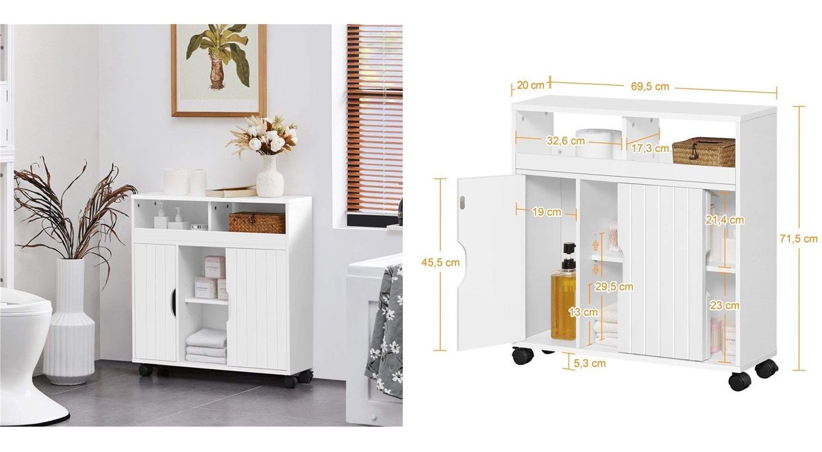 Bathroom Cabinet with Sliding Doors