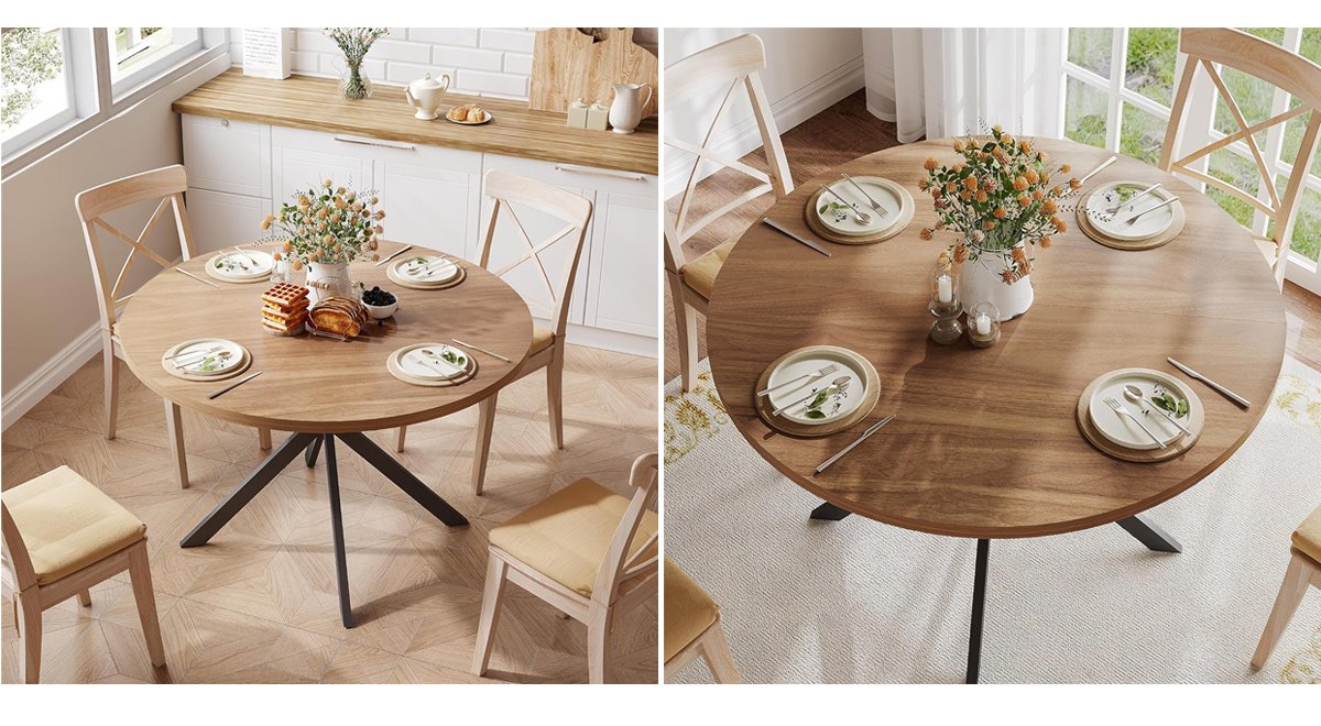 Round Dining Table for 4,