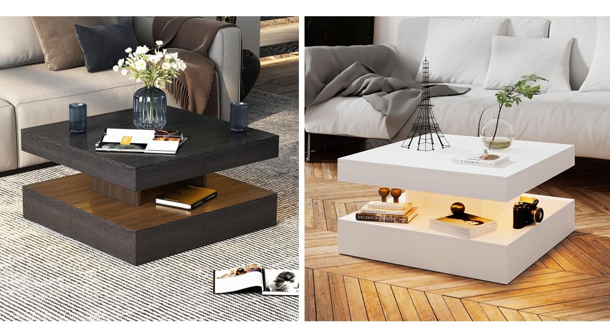 LED Coffee Table with Storage