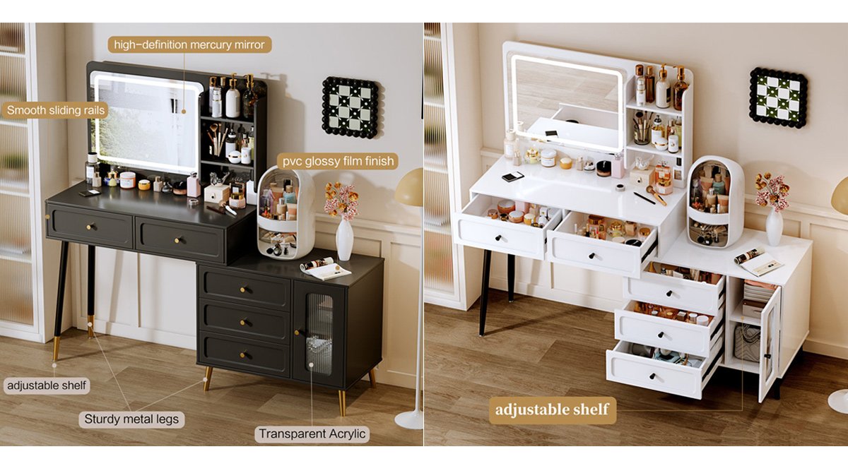 Makeup Vanity Desk with Mirror