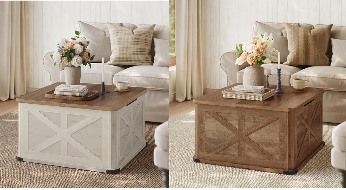 Farmhouse Coffee Table with Storage
