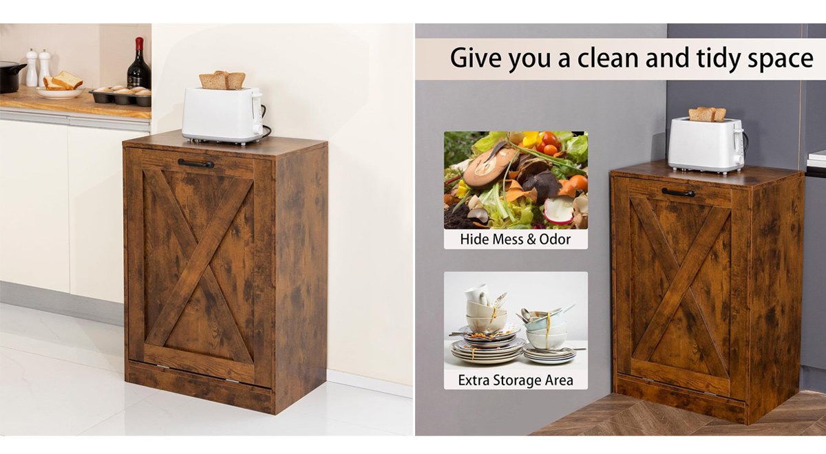 Tilt Out Trash Can Cabinet