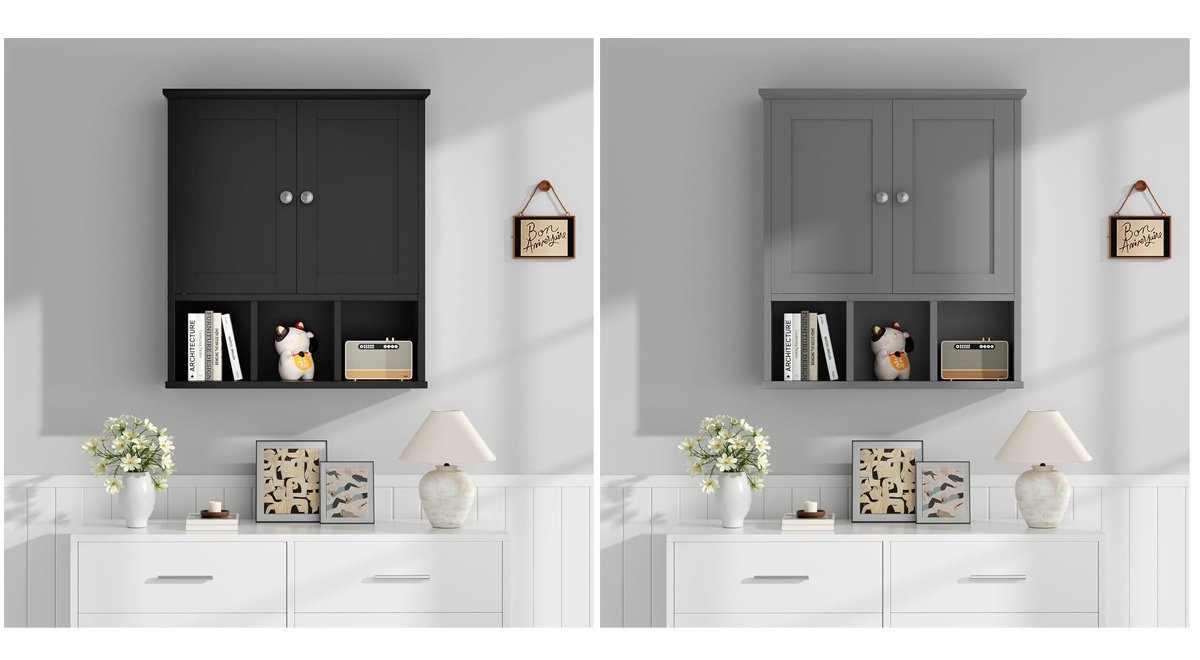 【Functional Wall Cabinet】: There are 3 shelves in the bathroom cabinet, providing ample space for toiletries, medicine, etc. Keep your bathroom clean and organized while elevating the decor with a modern and stylish design. In addition, the internal shelves are adjustable, allowing you to customize the size that works best for the items you store. 【Space Saving】: The bathroom cabinet is the perfect storage solution for the family. It is designed to maximize the space in your room. It can be mounted on a wall or over the toilet, saving space and providing additional storage without taking up valuable floor space. 【Adjustable Shelf Height】: Minimalist style bathroom cabinet, perfect for life needs. Since the internal shelves can be adjusted to the right height within 3 inches, items of different heights can be stored. 【Simple Design】: This wall cabinets are designed to be simple and stylish, and the wood material is full of texture, which makes it easy to store towels, medicines, utensils or other items, while adding a modern feel to your home. This is an ideal choice for you.