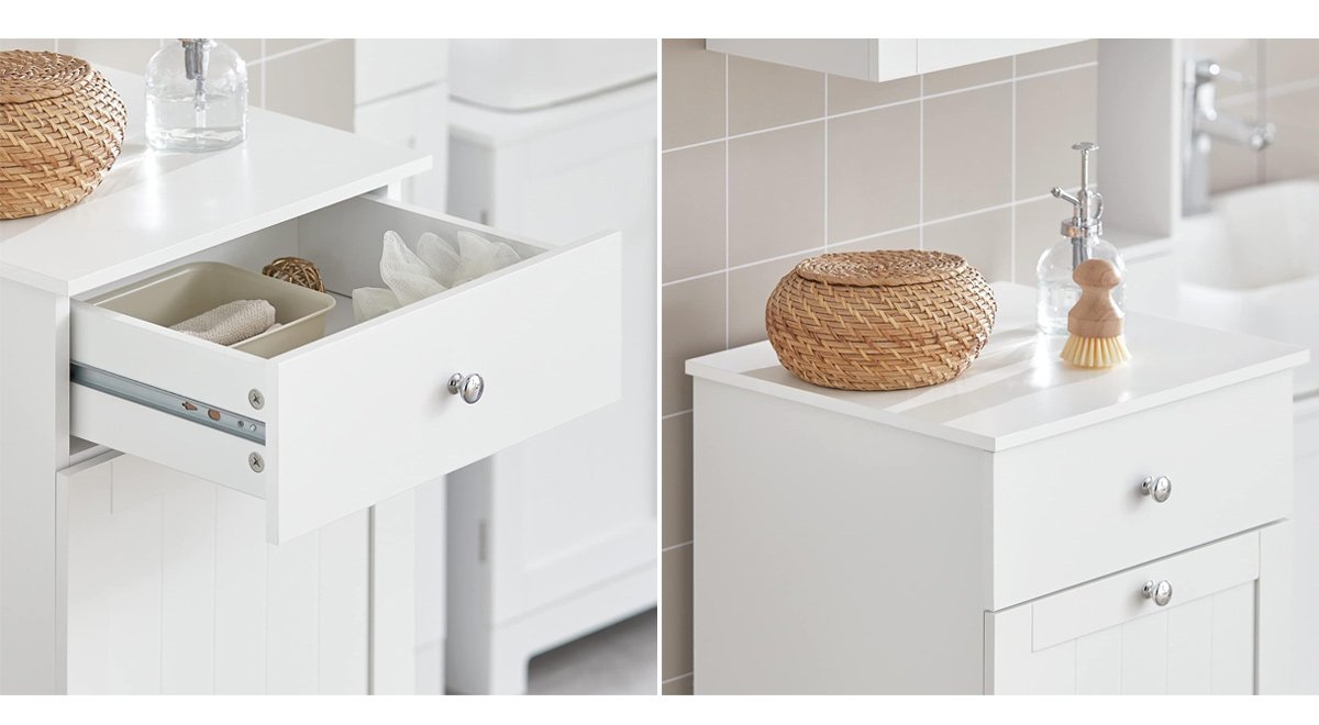Slim Tilt-Out Laundry Hamper Cabinet