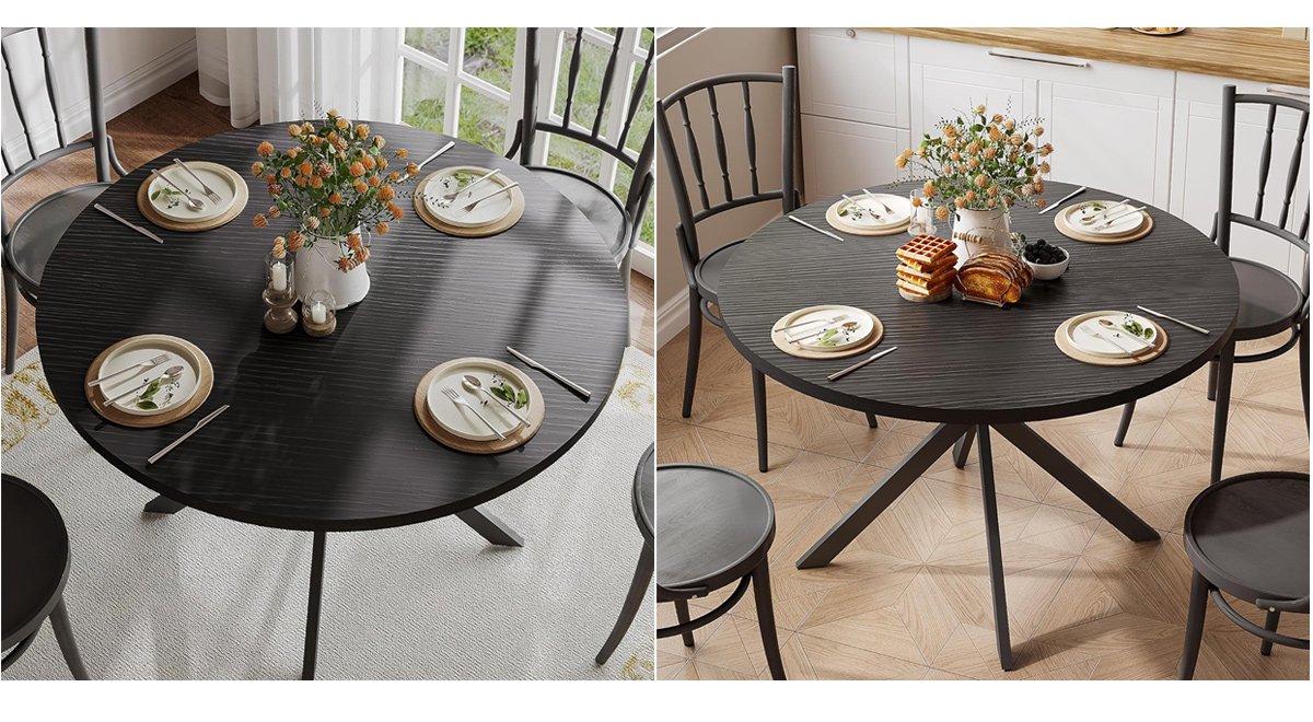 Round Dining Table for 4,
