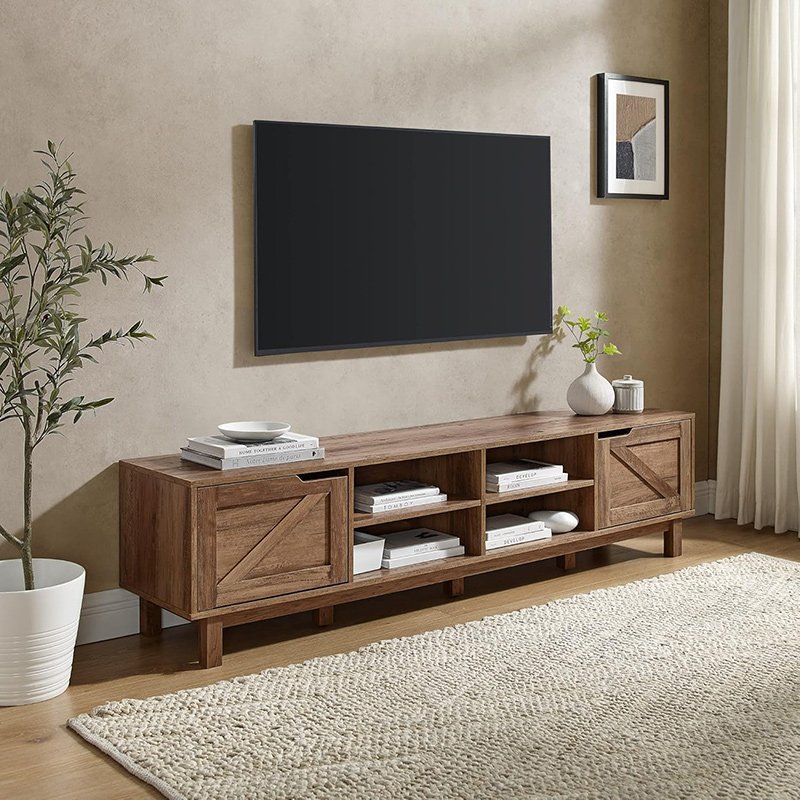 Barn-Door Low Stand for TVs up to 70 Inches
