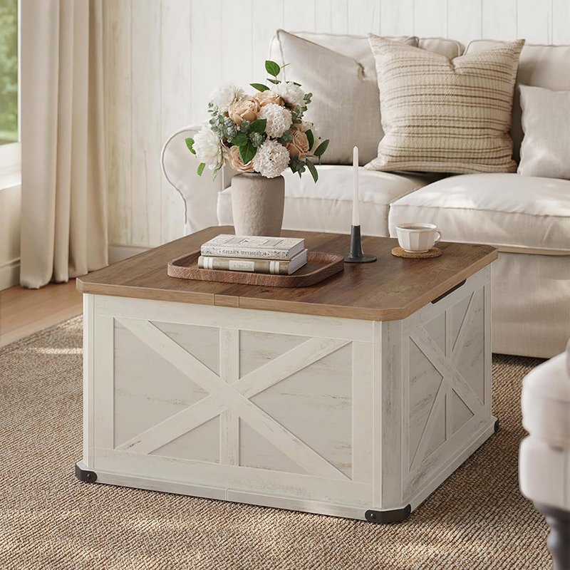 Farmhouse Coffee Table with Storage