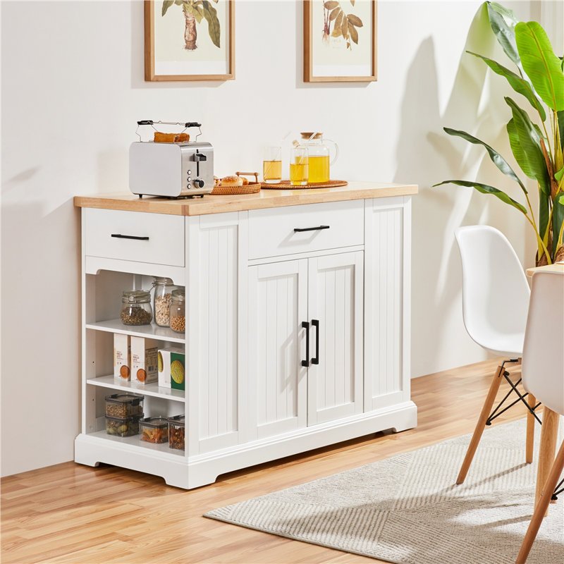 Solid Wood Top Kitchen Island