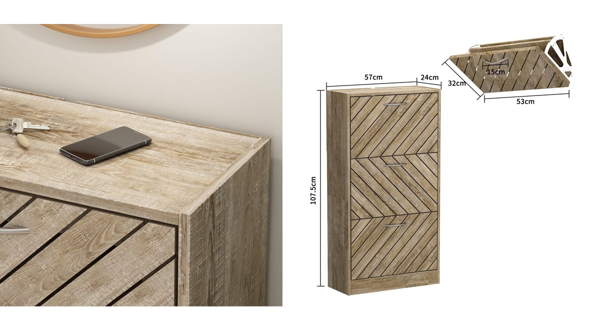 下駄箱 シューズボックス 木製 扉付き 玄関収納 スリム 薄型