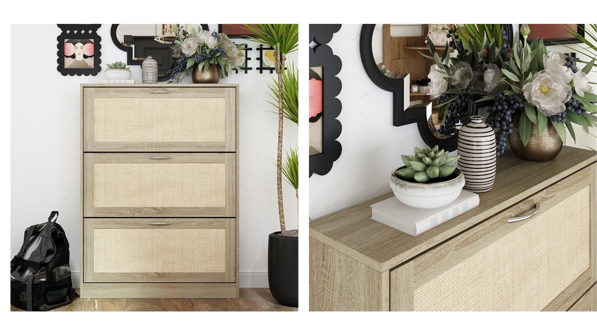 下駄箱 木製 シューズボックス 扉付き 玄関収納 スリム 薄型 省スペース