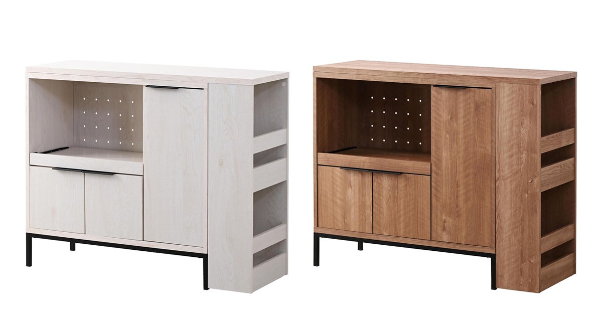 キッチンカウンター ゴミ箱収納 伸縮式