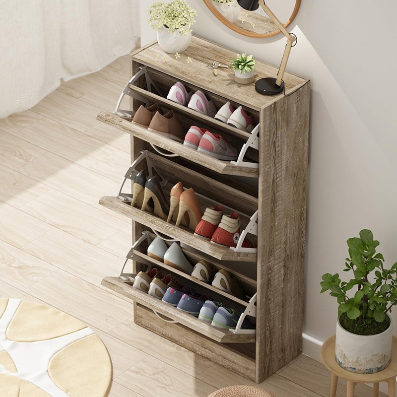 下駄箱 シューズボックス 木製 扉付き 玄関収納