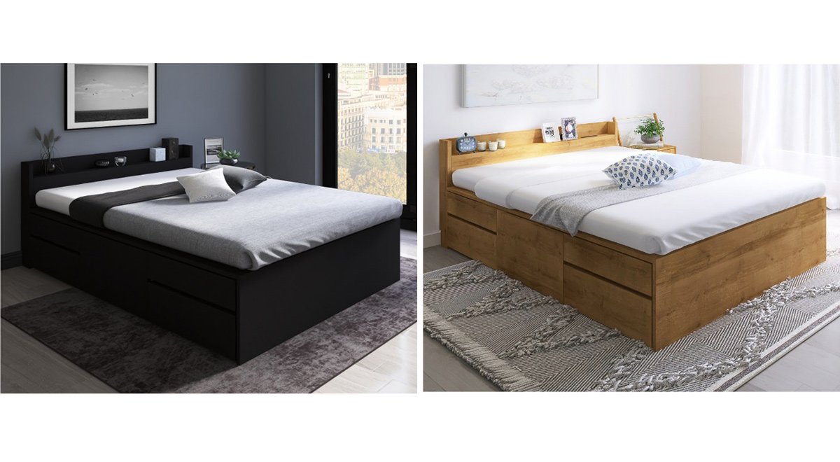 棚付チェストベッド (ダブル) フレームのみ