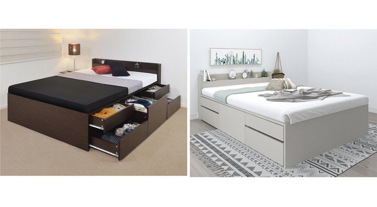 棚付チェストベッド (ダブル) フレームのみ