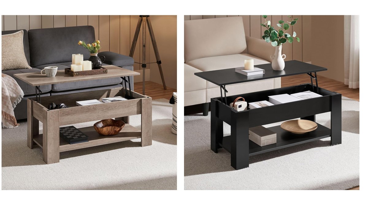 コーヒーテーブル 天板昇降式 ローテーブル 高さ調整 センターテーブル