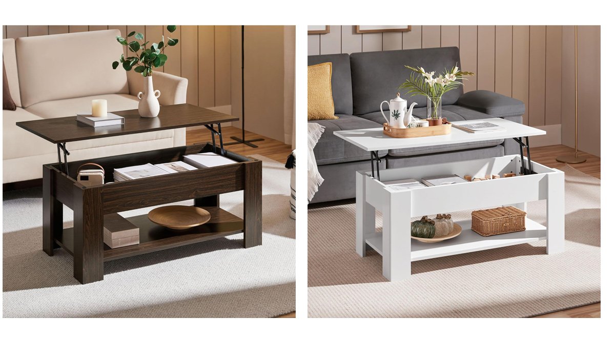 コーヒーテーブル 天板昇降式 ローテーブル 高さ調整 センターテーブル