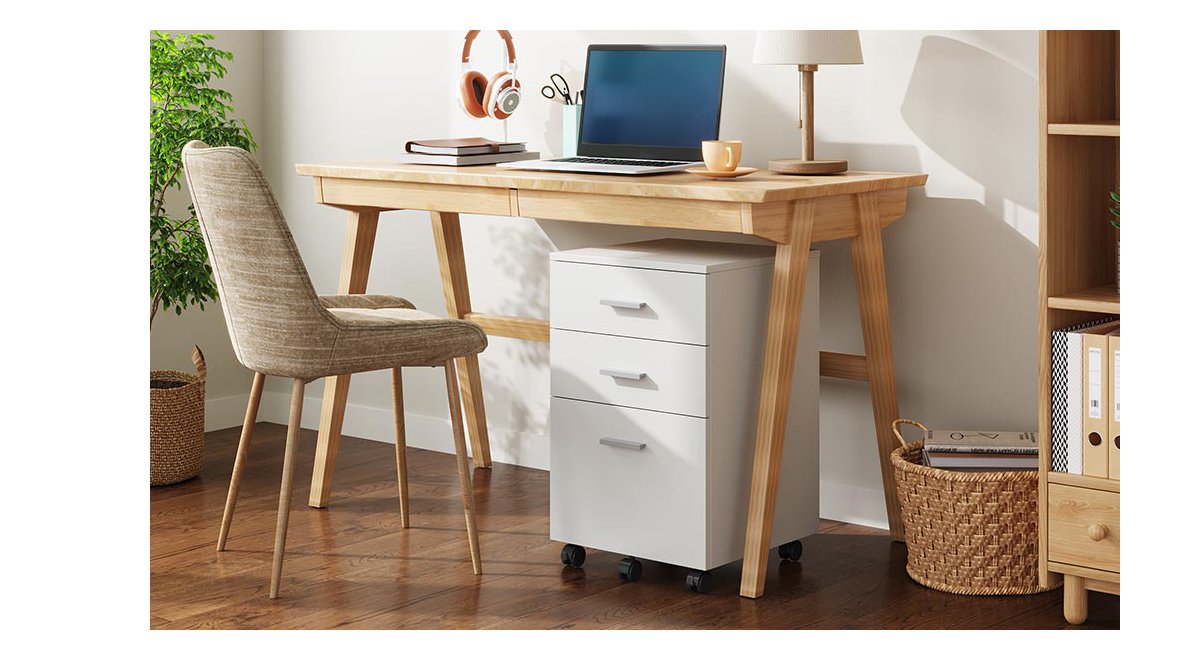 デスクワゴン サイドワゴン キャビネット オフィスワゴン 袖机 木製 3段 A4対応 大容量 キャスター付き