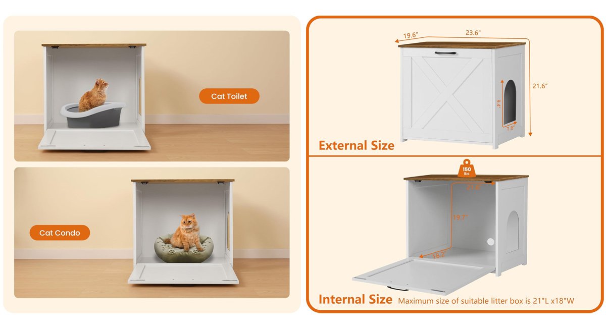 猫用トイレボックス 家具 隠れて、猫用トイレ囲い