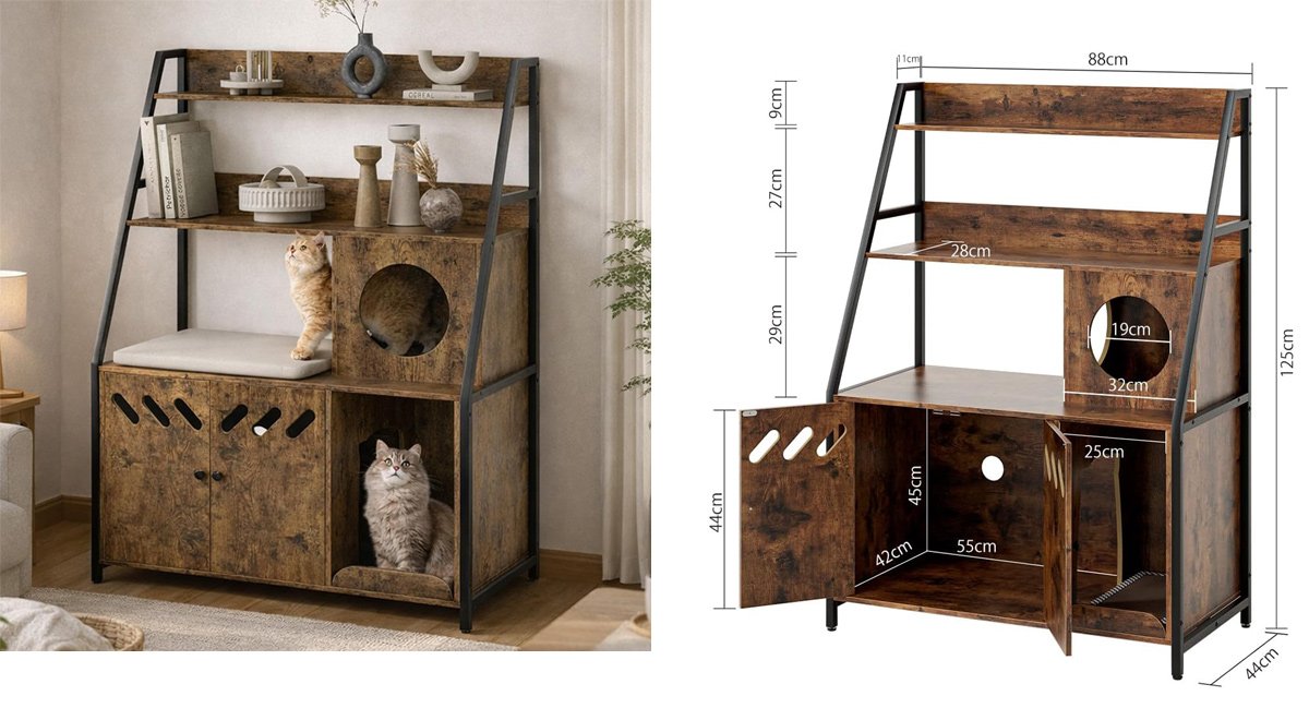 猫用キャビネット 猫トイレ 隠す 猫キャット 猫用トイレが隠せる 収納 キャットクローゼット 大型 猫 家具 ペットトイレ ペットハウス