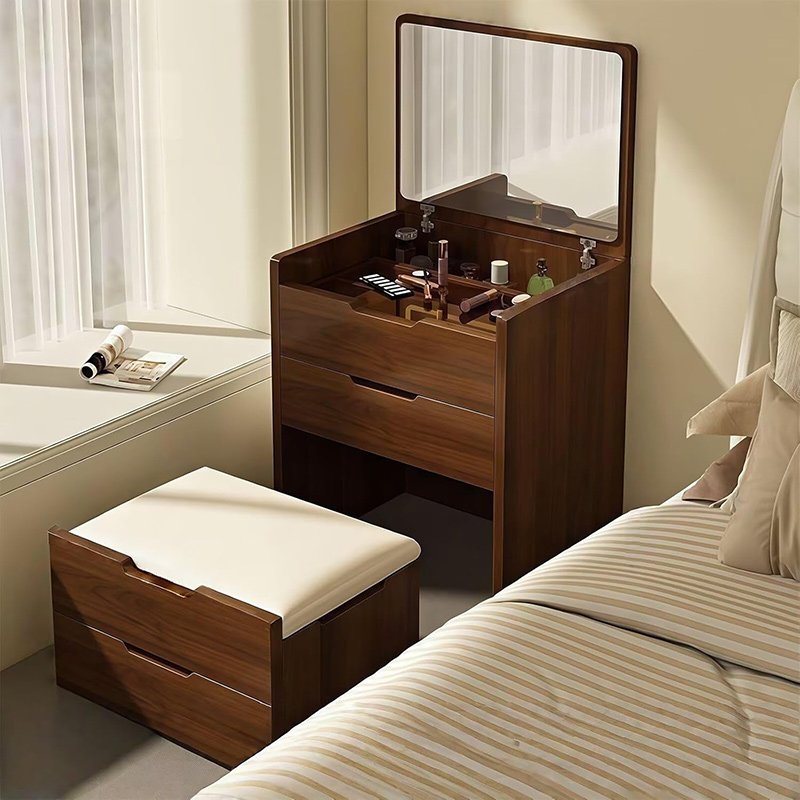 ドレッサー 鏡台 化粧台 収納キャビネット デーブル 多機能 椅子付き スリム 大容量 省スペース