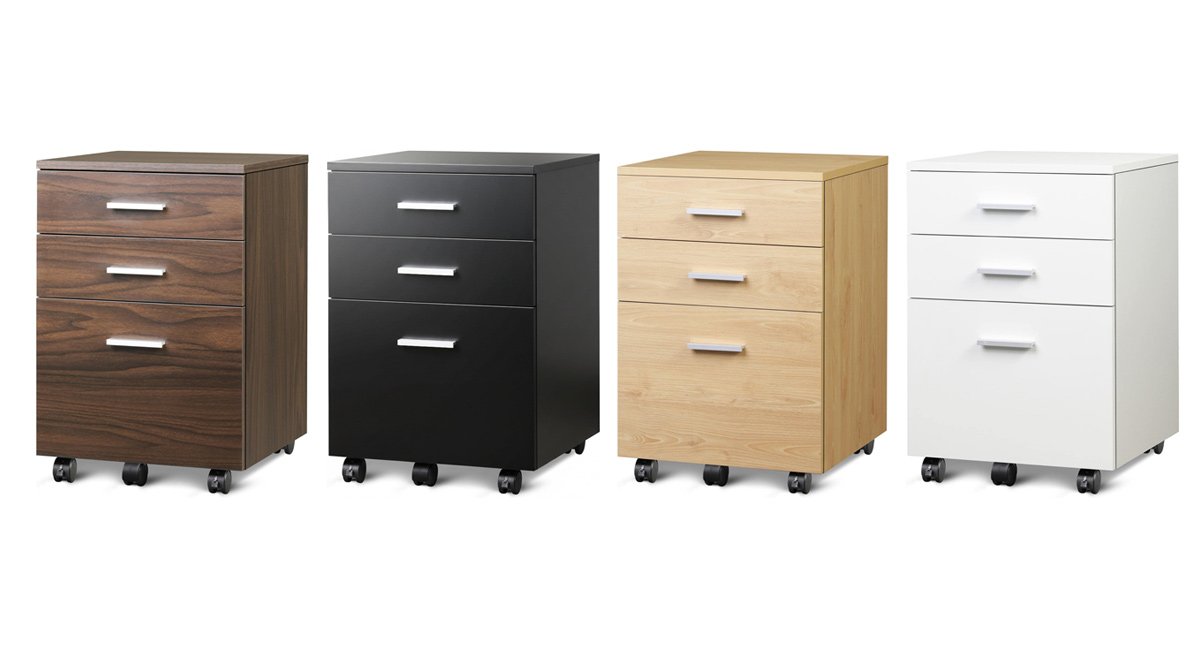 デスクワゴン サイドワゴン キャビネット オフィスワゴン 袖机 木製 3段 A4対応 大容量 キャスター付き