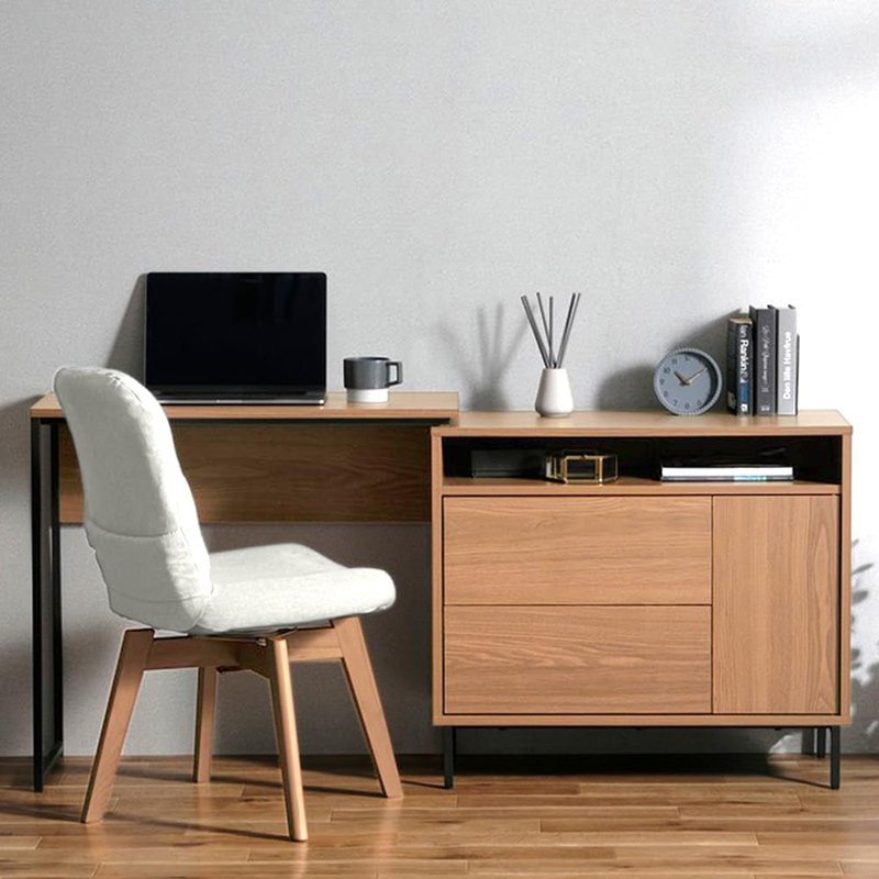 デスク パソコンデスク 伸縮デスク キッチンラック ドレッサー 引き出し2杯 大容量収納