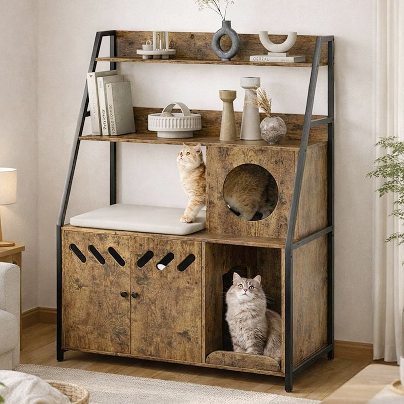 猫用キャビネット 猫トイレ 隠す 猫キャット 猫用トイレが隠せる 収納 キャットクローゼット 大型 猫 家具 ペットトイレ ペットハウス