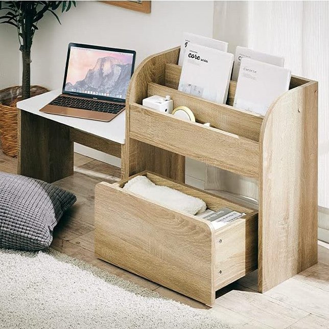 本棚 【 絵本 ラック 3点セット】 子供用 収納 ミニデスク付き