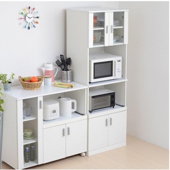 レンジ台 コンセント付き キッチン収納 収納付き