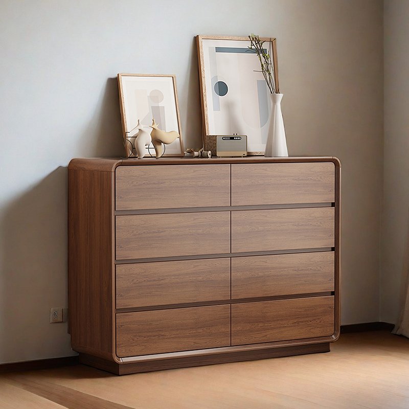 Solid wood five-drawer chest, bedside storage unit, living room storage cabinet