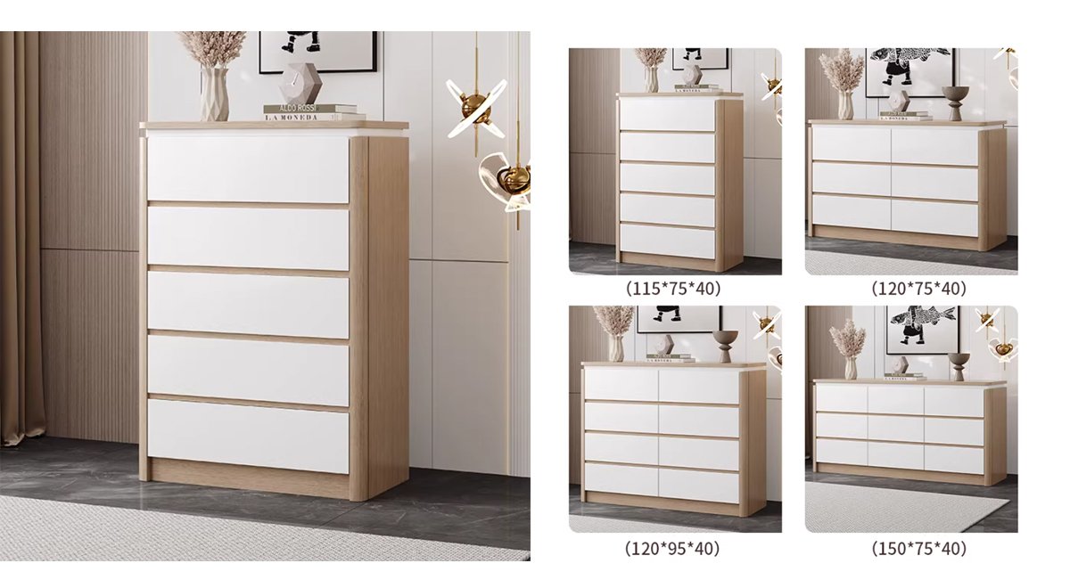 Solid wood chest of drawers for bedroom, living room combination cabinet, bedside cabinet