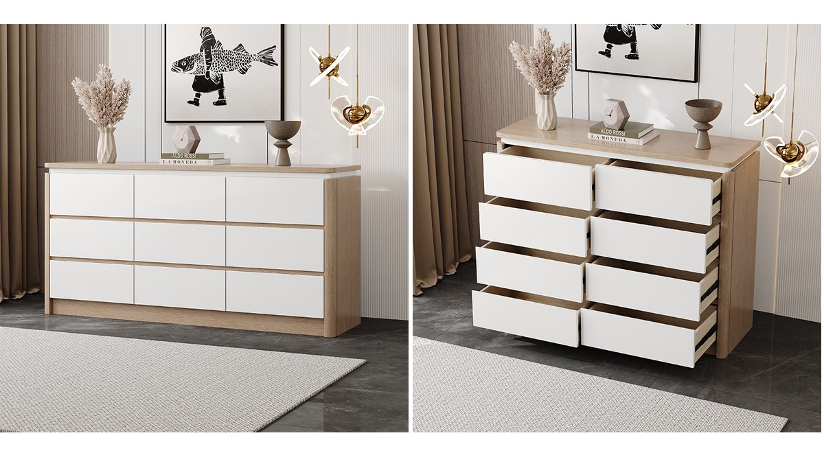 Solid wood chest of drawers for bedroom, living room combination cabinet, bedside cabinet