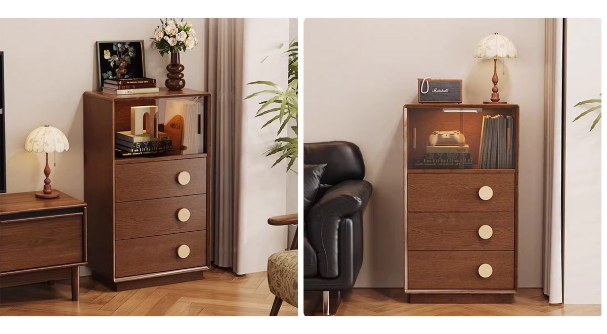 Solid wood sideboard, living room chest of drawers, storage cabinet, TV stand, floor-standing cabinet