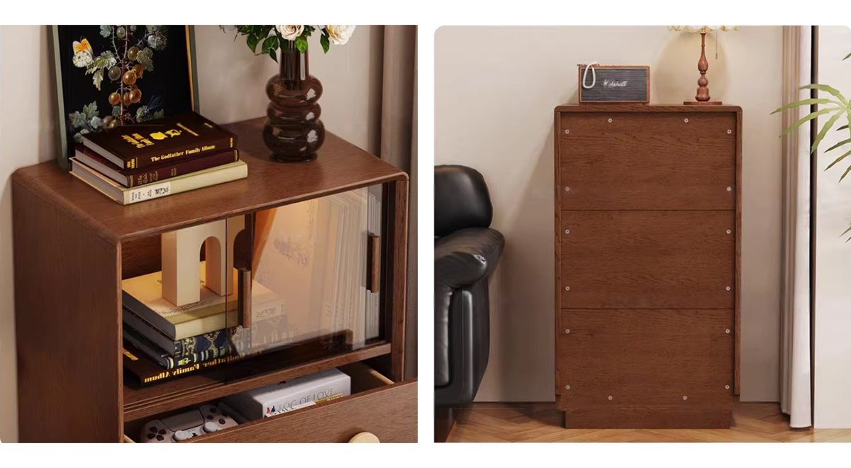 Solid wood sideboard, living room chest of drawers, storage cabinet, TV stand, floor-standing cabinet